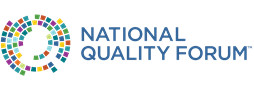 National Quality Forum logo with tagline: Driving measurable health improvements together